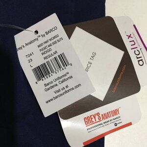 New Greys Anatomy Navy Indigo Scrubs  Women's Navy Pants Large With Tags